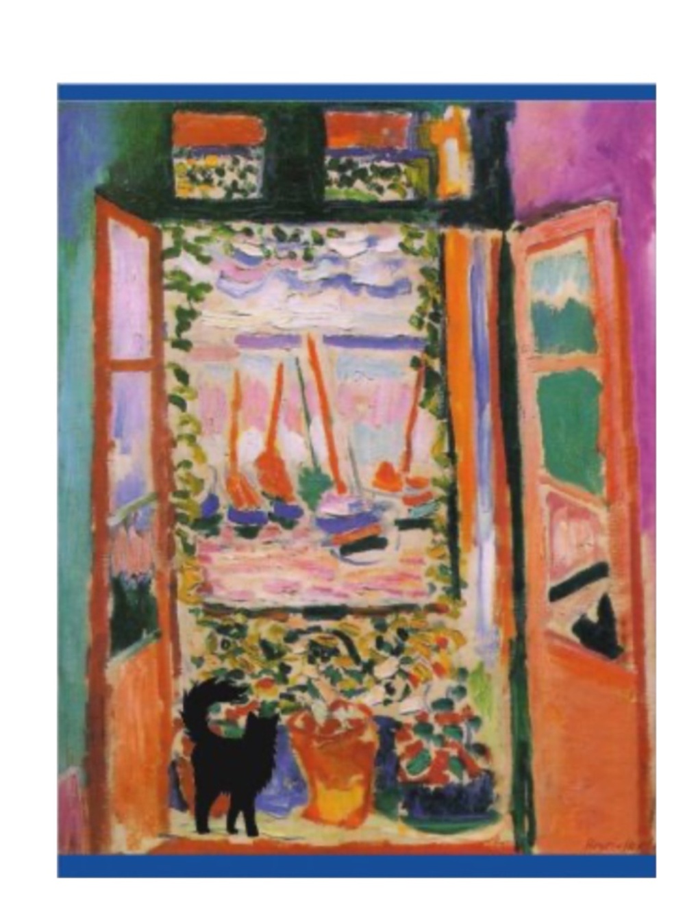 The Open Window let the Black Cat in! Postcard